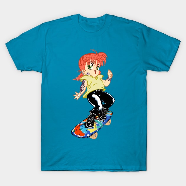 Skate Girl T-Shirt by Art-Man